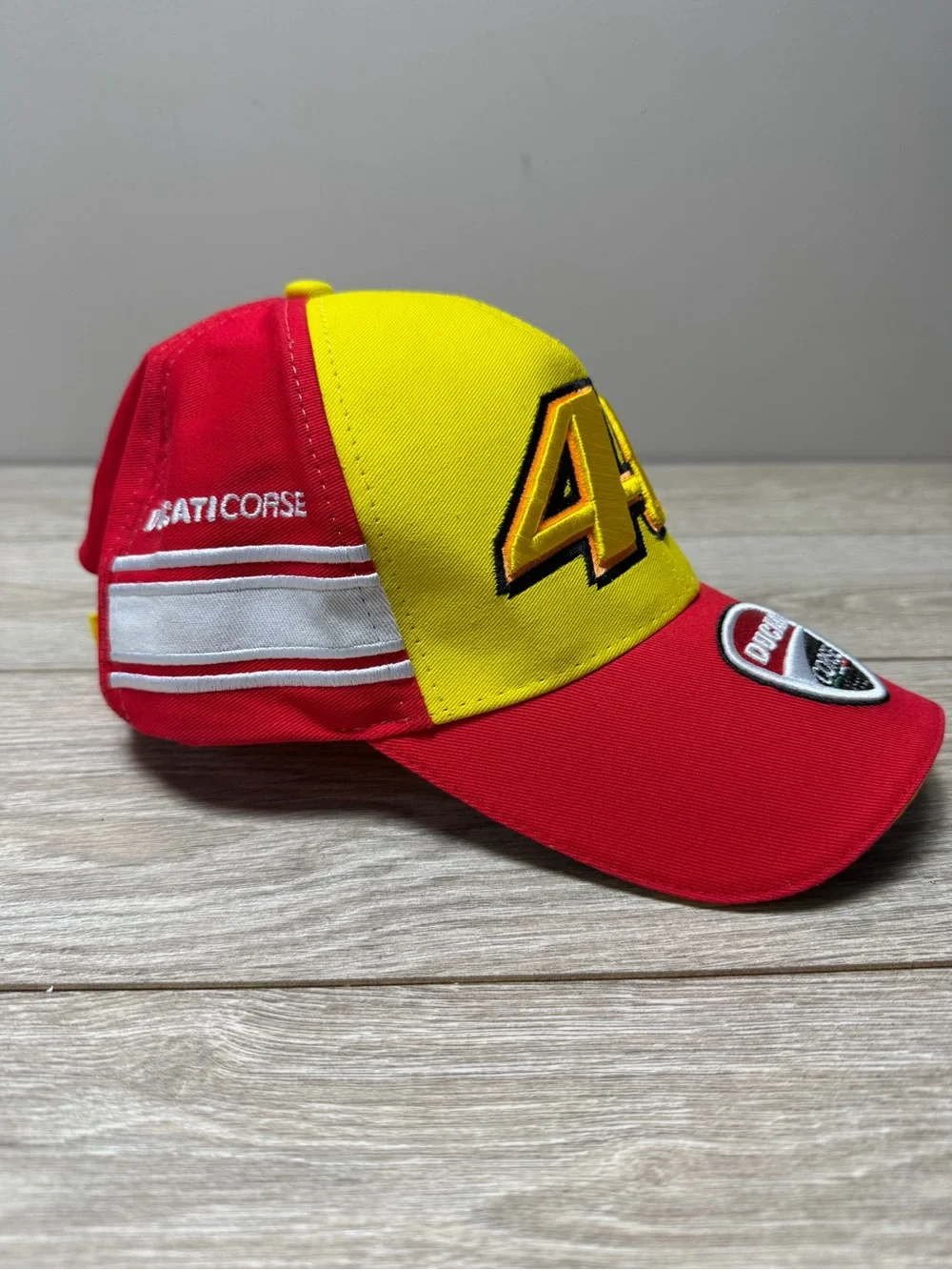 Valentino Rossi Red and Yellow VR46 x Ducati Corse The Doctor Moto GP Cap Hat